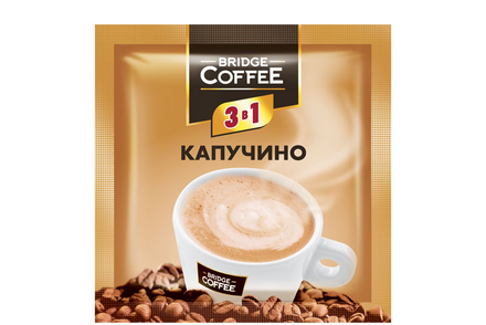«Bridge Coffee», напиток кофейный  3 в 1 Капучино, 20 г