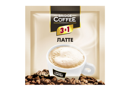 «Bridge Coffee», напиток кофейный 3 в 1 Латте, 20 г