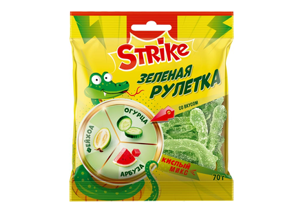 «Strike», мармелад «Зелёная рулетка», 70 г