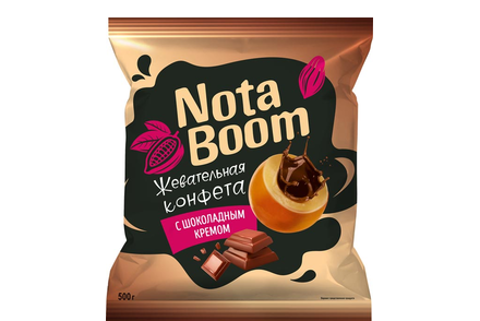 Жевательные конфеты NotaBoom с шоколадным кремом (упаковка 0,5 кг) Жевательные конфеты NotaBoom с шоколадным кремом (упаковка 0,5 кг)