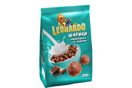 «Leonardo», готовый завтрак «Шоколадные шарики», 200 г «Leonardo», готовый завтрак «Шоколадные шарики», 200 г