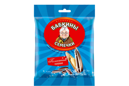 «Бабкины семечки», семечки полосатые, солёные, 90 г