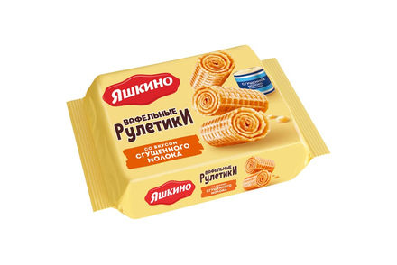 «Яшкино», рулетики вафельные со вкусом сгущённого молока, 160 г «Яшкино», рулетики вафельные со вкусом сгущённого молока, 160 г