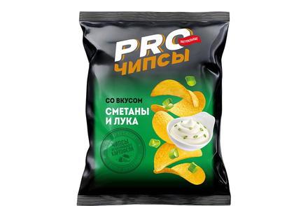 «PRO-Чипсы», чипсы со вкусом сметаны и лука, произведены из свежего картофеля, 150 г