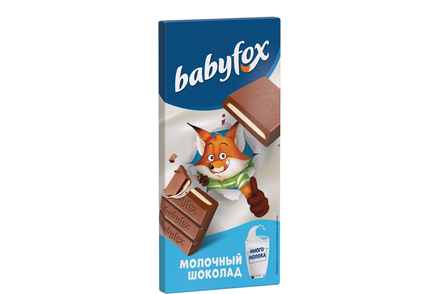 «BabyFox», молочный шоколад, 90 г