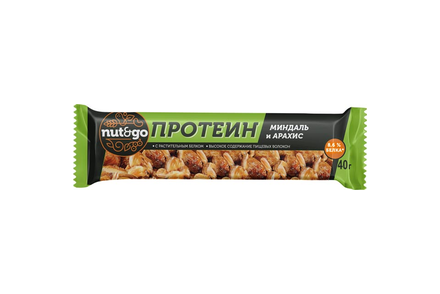 «Nut&Go», батончик Protein миндаль и арахис, 36 г