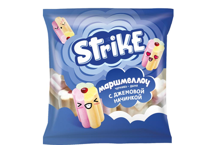 «Strike», маршмеллоу Jam со вкусом черники & дыни, 90 г