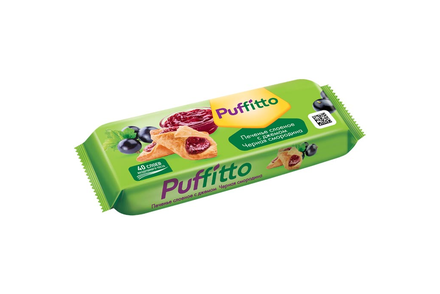 «Puffitto original», печенье с начинкой со вкусом смородины, 125 г «Puffitto original», печенье с начинкой со вкусом смородины, 125 г