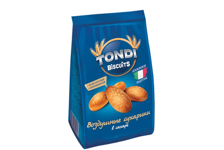 «Tondi», воздушные сухарики в сахаре с молочным вкусом, 94 г