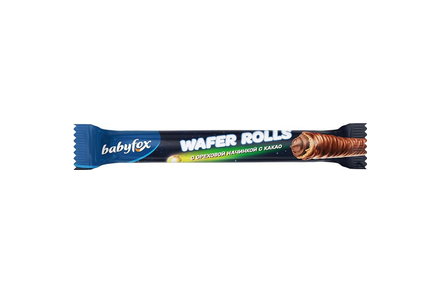 «BabyFox», конфеты Wafer Rolls с ореховой начинкой и какао (коробка 1,5 кг)
