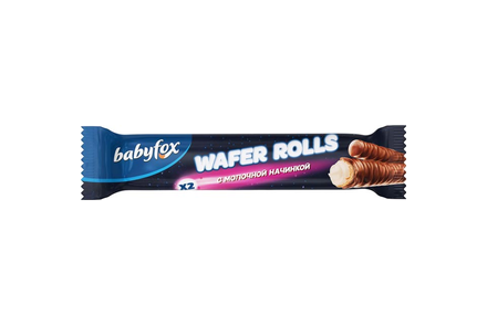«BabyFox», wafer Rolls с молочной начинкой, 16 г