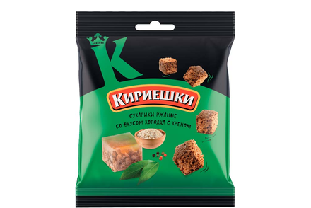 «Кириешки», сухарики со вкусом холодца с хреном, 40 г