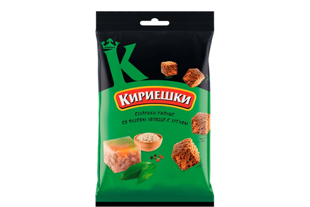 «Кириешки», сухарики со вкусом холодца с хреном, 100 г