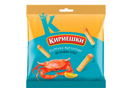 «Кириешки», сухарики со вкусом краба, 100 г «Кириешки», сухарики со вкусом краба, 100 г