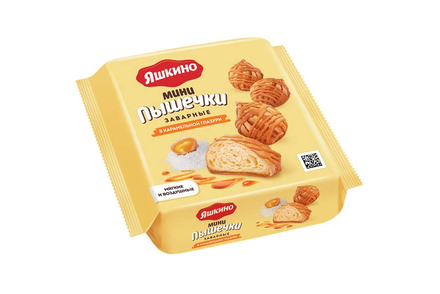 Мини-пышечки в карамельной глазури, 240 г