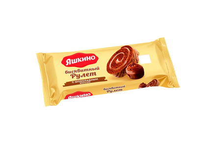 «Яшкино», рулет бисквитный с шоколадным вкусом, 200 г