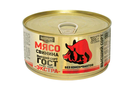 «Главпродукт», свинина Экстра, 338 г «Главпродукт», свинина Экстра, 338 г