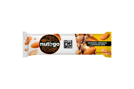 «Nut&Go», батончик миндальный, 34 г «Nut&Go», батончик миндальный, 34 г