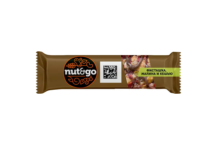 «Nut&Go», батончик  «Фисташка, малина и кешью», 28 г