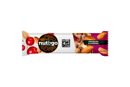 «Nut&Go», батончик «Миндаль и клюква», 36 г