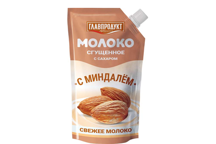 «Главпродукт», молоко сгущенное с миндалём, 270 г «Главпродукт», молоко сгущенное с миндалём, 270 г