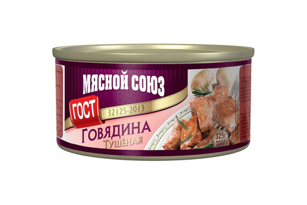 «Мясной союз», говядина тушеная, 325 г «Мясной союз», говядина тушеная, 325 г