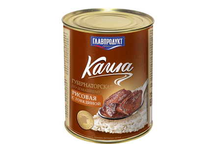 «Главпродукт», каша рисовая с говядиной, 340 г