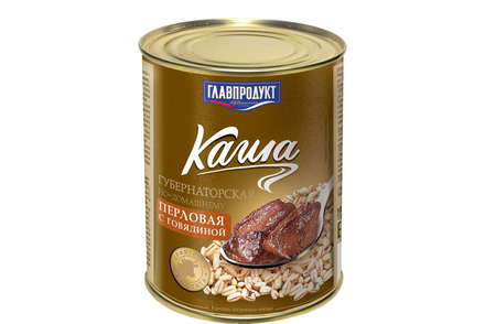 «Главпродукт», каша перловая с говядиной, 340 г