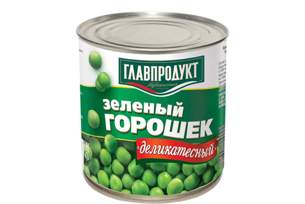 «Главпродукт», зеленый горошек деликатесный, 425 г