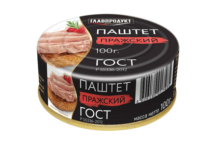 Паштет «Пражский» «Главпродукт», 100 г Паштет «Пражский» «Главпродукт», 100 г