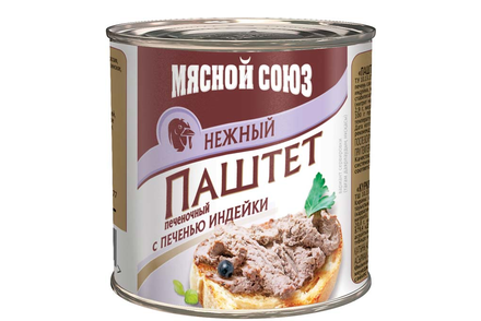 «Мясной союз», паштет с печенью индейки, 240 г «Мясной союз», паштет с печенью индейки, 240 г