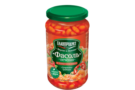 «Главпродукт», фасоль печеная в томатном соусе, 470 г «Главпродукт», фасоль печеная в томатном соусе, 470 г