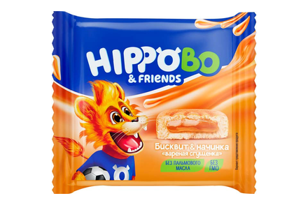 «HIPPO BONDI & FRIENDS», пирожное с начинкой «вареная сгущенка», 32 г «HIPPO BONDI & FRIENDS», пирожное с начинкой «вареная сгущенка», 32 г