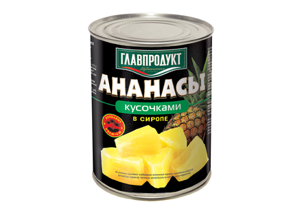 «Главпродукт», ананасы, кусочки, 580 г «Главпродукт», ананасы, кусочки, 580 г