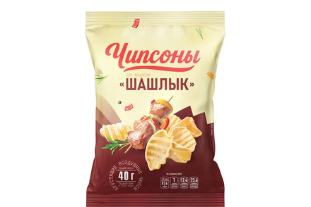 «Чипсоны», чипсы со вкусом шашлыка, 40 г «Чипсоны», чипсы со вкусом шашлыка, 40 г