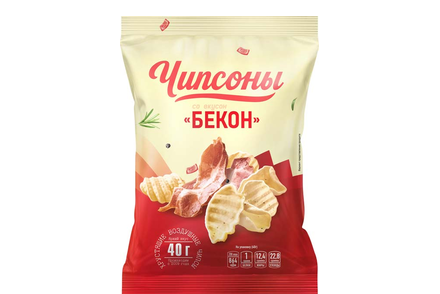 «Чипсоны», чипсы со вкусом бекона, 40 г «Чипсоны», чипсы со вкусом бекона, 40 г