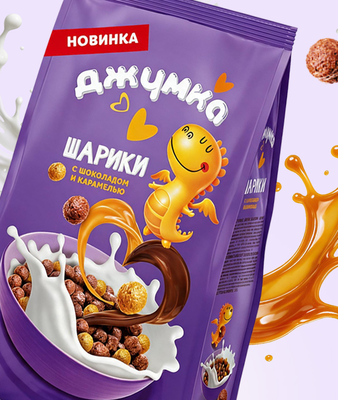 «Джумка», готовый завтрак с шоколадом и карамелью, 198 г