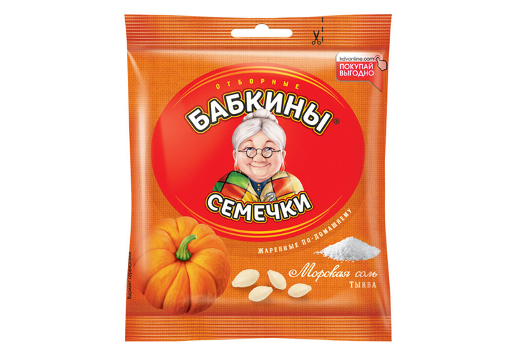 «Бабкины семечки», семечки тыквы отборные, жареные, с морской солью, 30 г