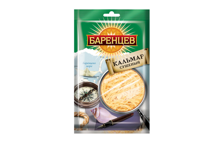 «Баренцев», кальмар сушёно-вяленый, 40 г