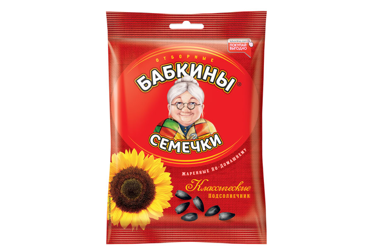 «Бабкины семечки», семечки отборные, жареные, 100 г