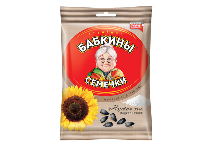 «Бабкины семечки», семечки жареные, солёные, 100 г