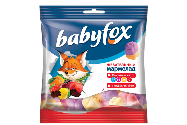 «BabyFox», мармелад воздушный, с соком ягод и фруктов, 100 г «BabyFox», мармелад воздушный, с соком ягод и фруктов, 100 г