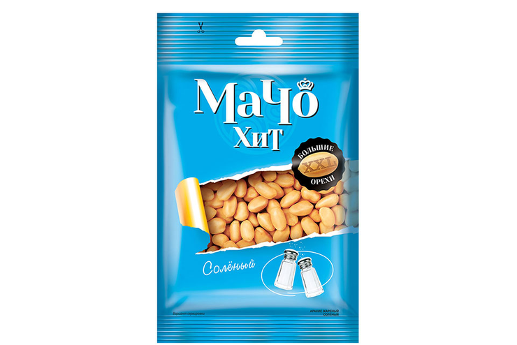 «МачоХит», арахис цельный, жареный, солёный, 90 г