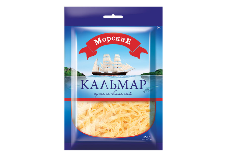 «МорскиЕ», кальмар сушёно-вяленый, 36 г