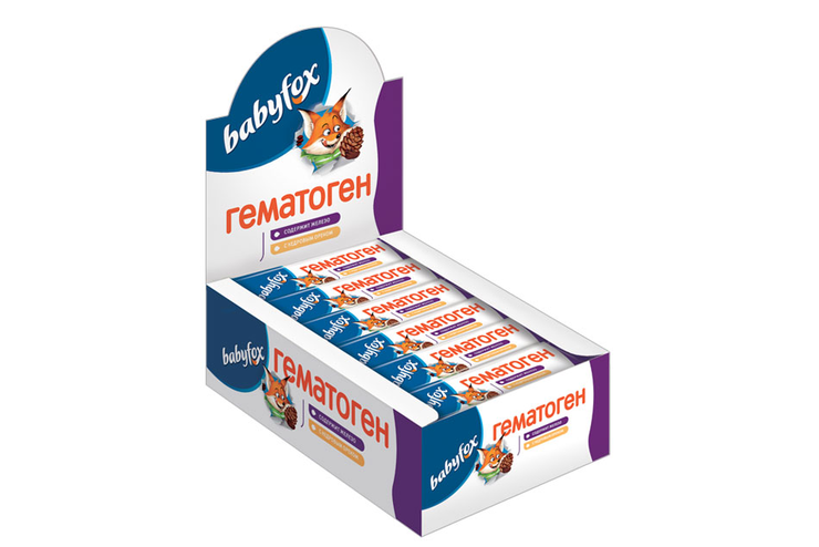 «BabyFox», гематоген с кедровым орехом, 40 г «BabyFox», гематоген с кедровым орехом, 40 г