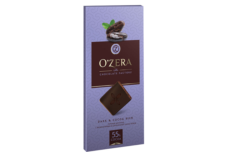 «O'Zera», шоколад горький с кусочками какао-бобов Dark & Cocoa bean, 100 г «O'Zera», шоколад горький с кусочками какао-бобов Dark & Cocoa bean, 100 г