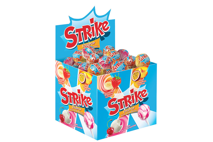 «Strike», карамель на палочке с молочно-фруктовым вкусом, 11,3 г «Strike», карамель на палочке с молочно-фруктовым вкусом, 11,3 г