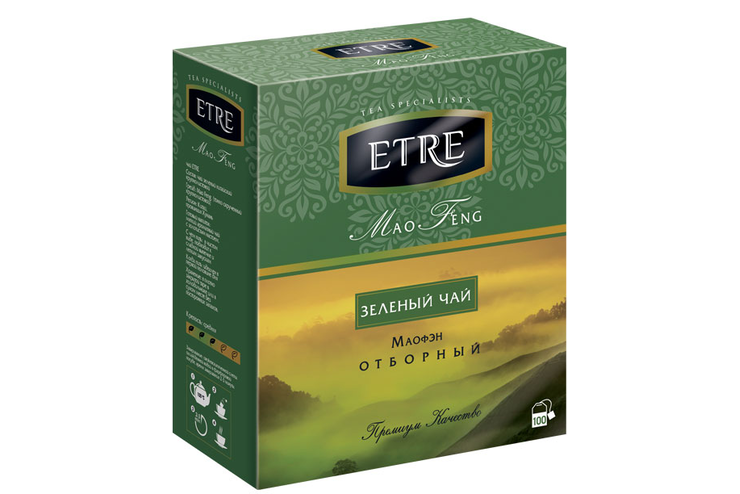 «ETRE», mao Feng чай зеленый, 100 пакетиков, 200 г