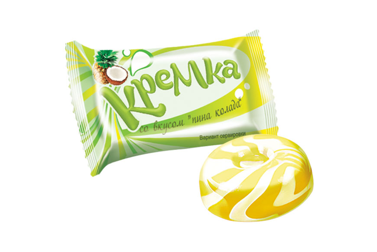 Карамель «Кремка» со вкусом пина колада (упаковка 1 кг)