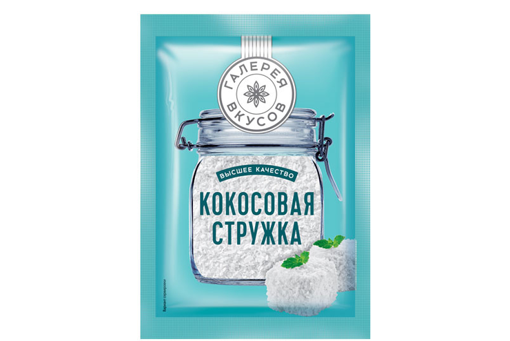 «Галерея вкусов», кокосовая стружка, 20 г «Галерея вкусов», кокосовая стружка, 20 г
